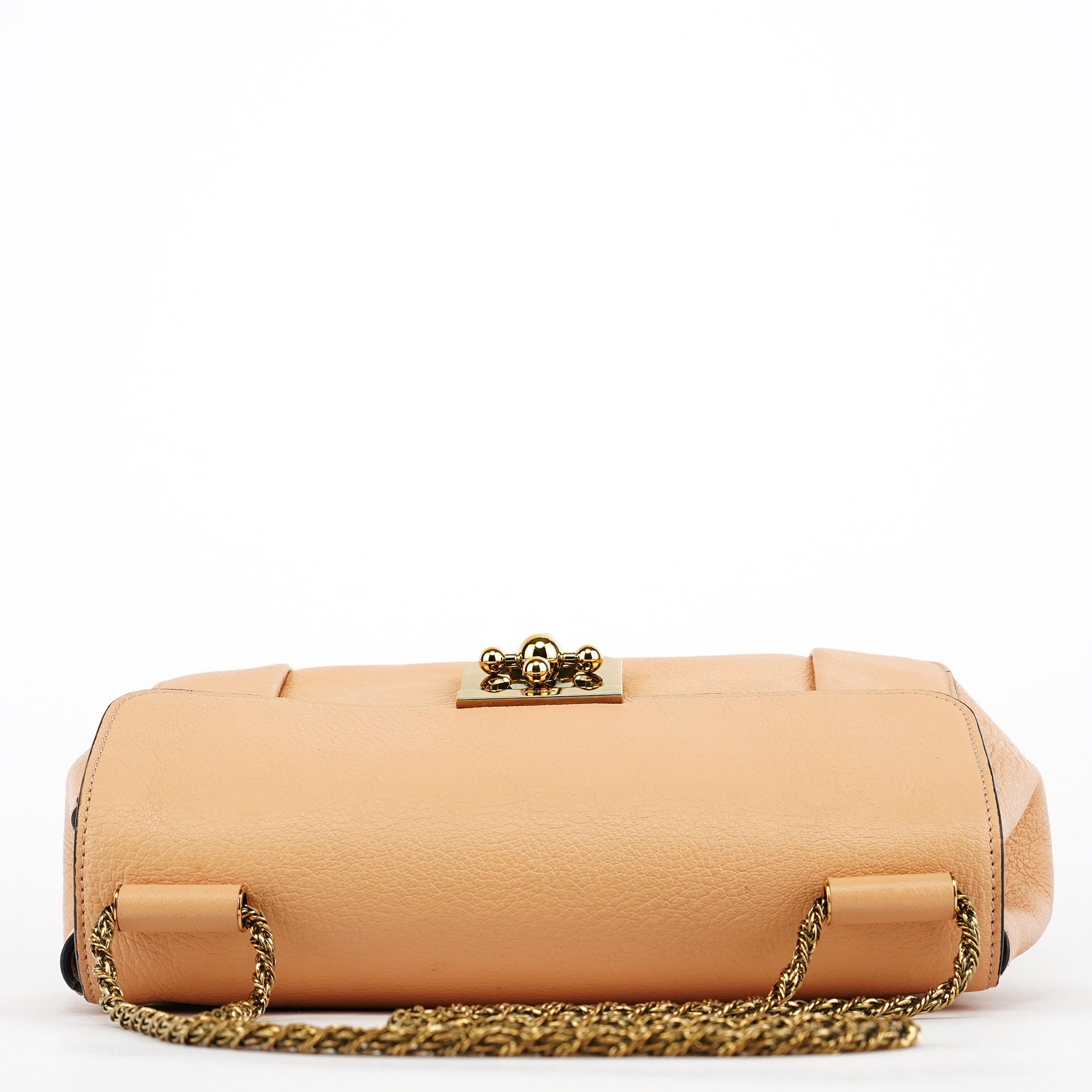 Beige Leather Elsie Chain 2-Way Shoulder Bag