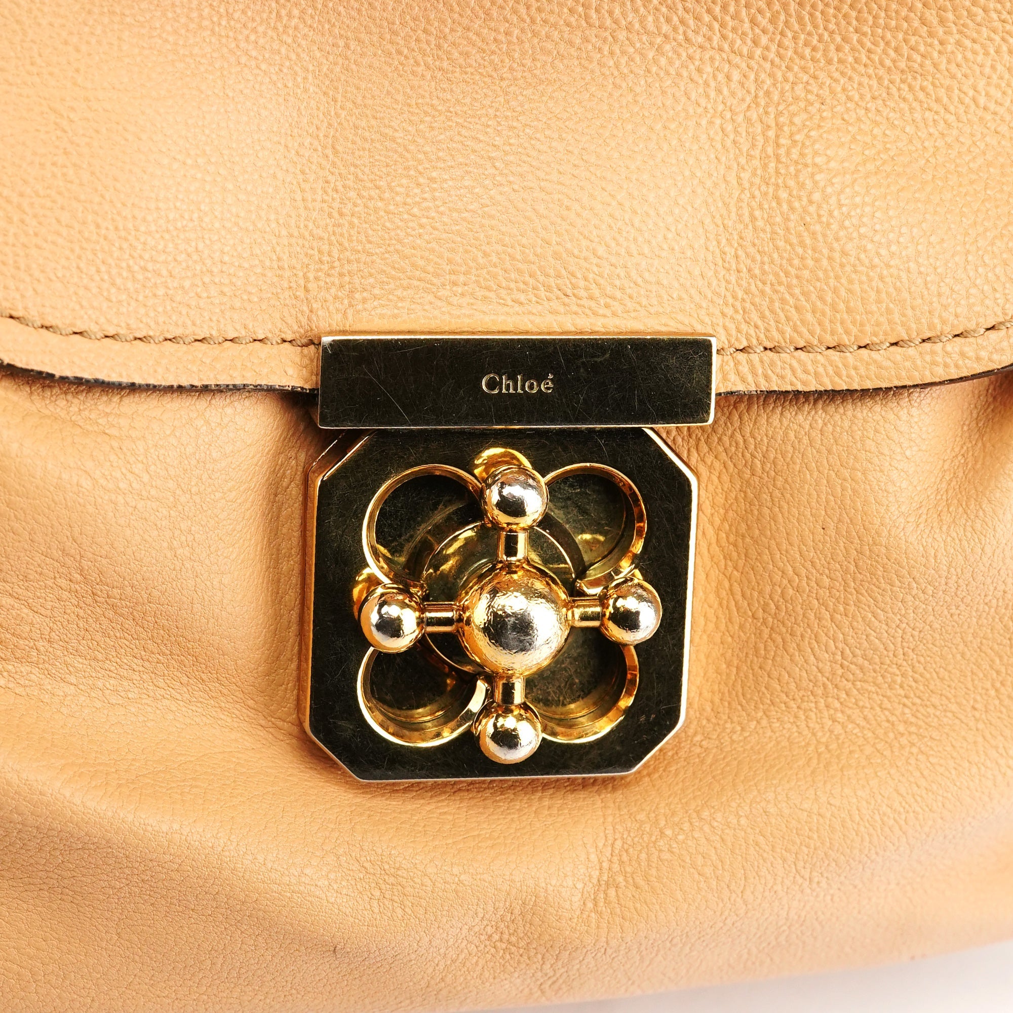 Beige Leather Elsie 2-Way Bag