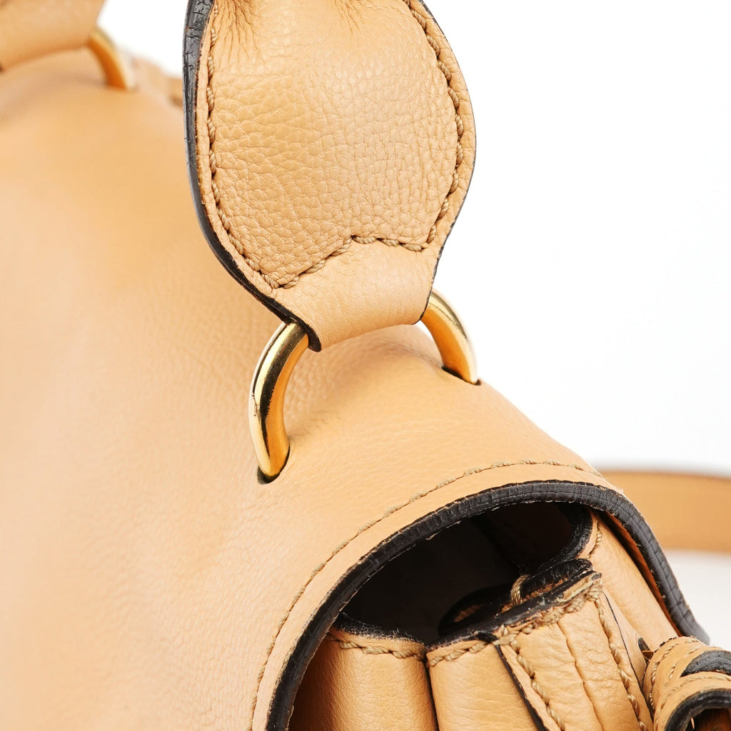 Beige Leather Elsie 2-Way Bag