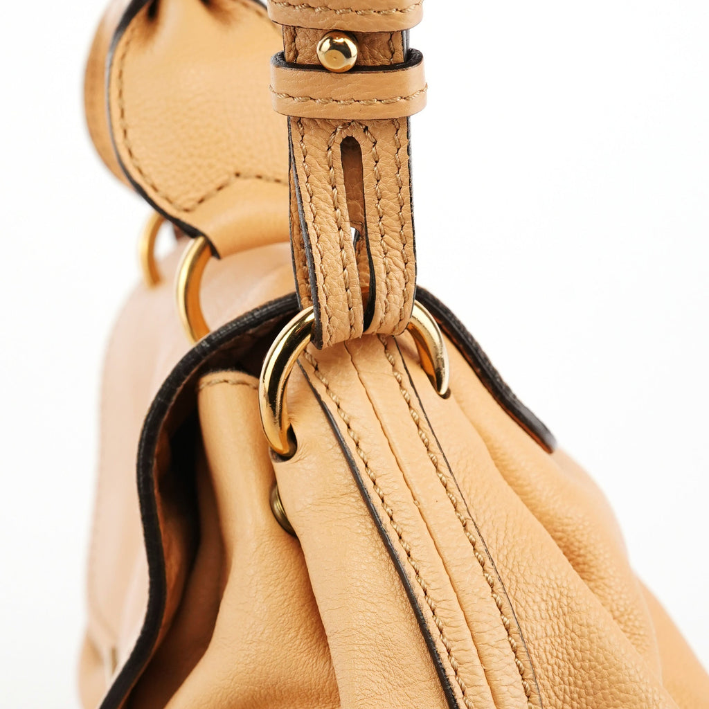 Beige Leather Elsie 2-Way Bag