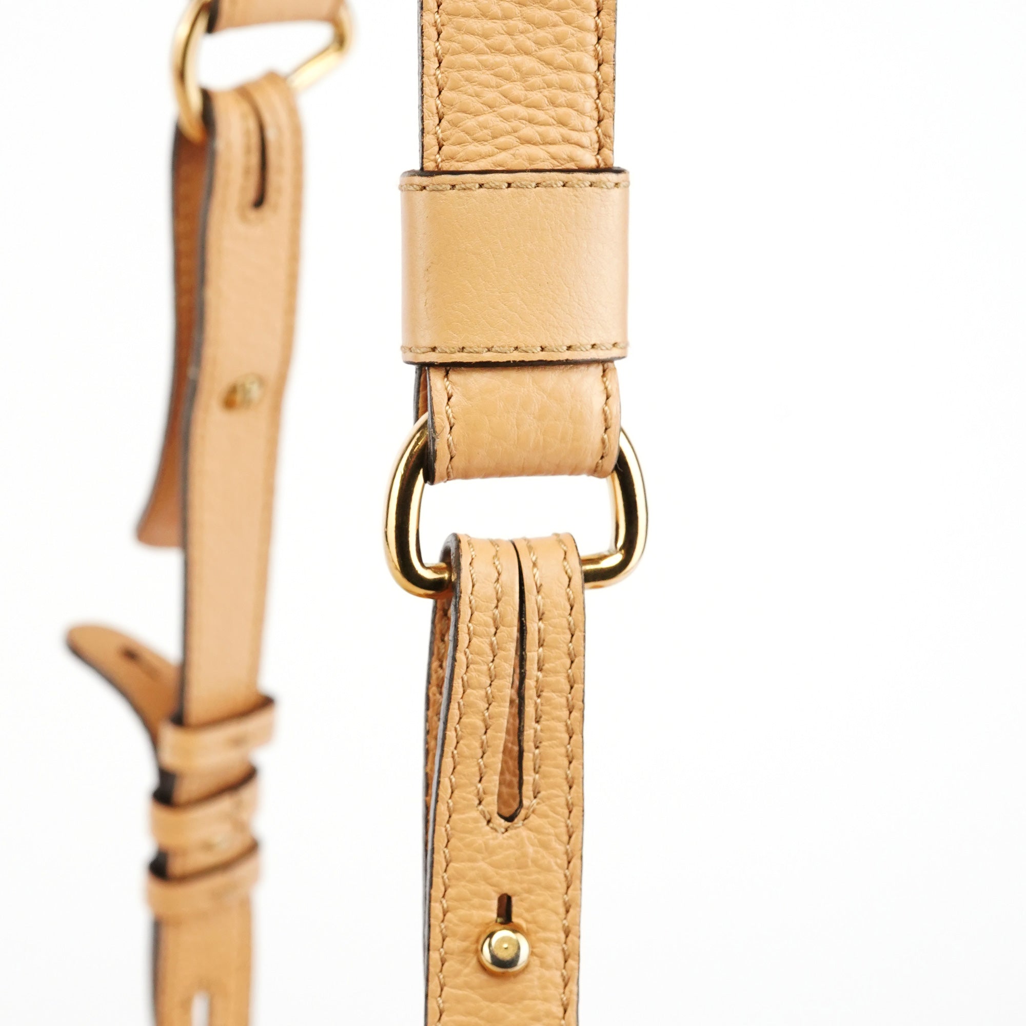 Beige Leather Elsie 2-Way Bag