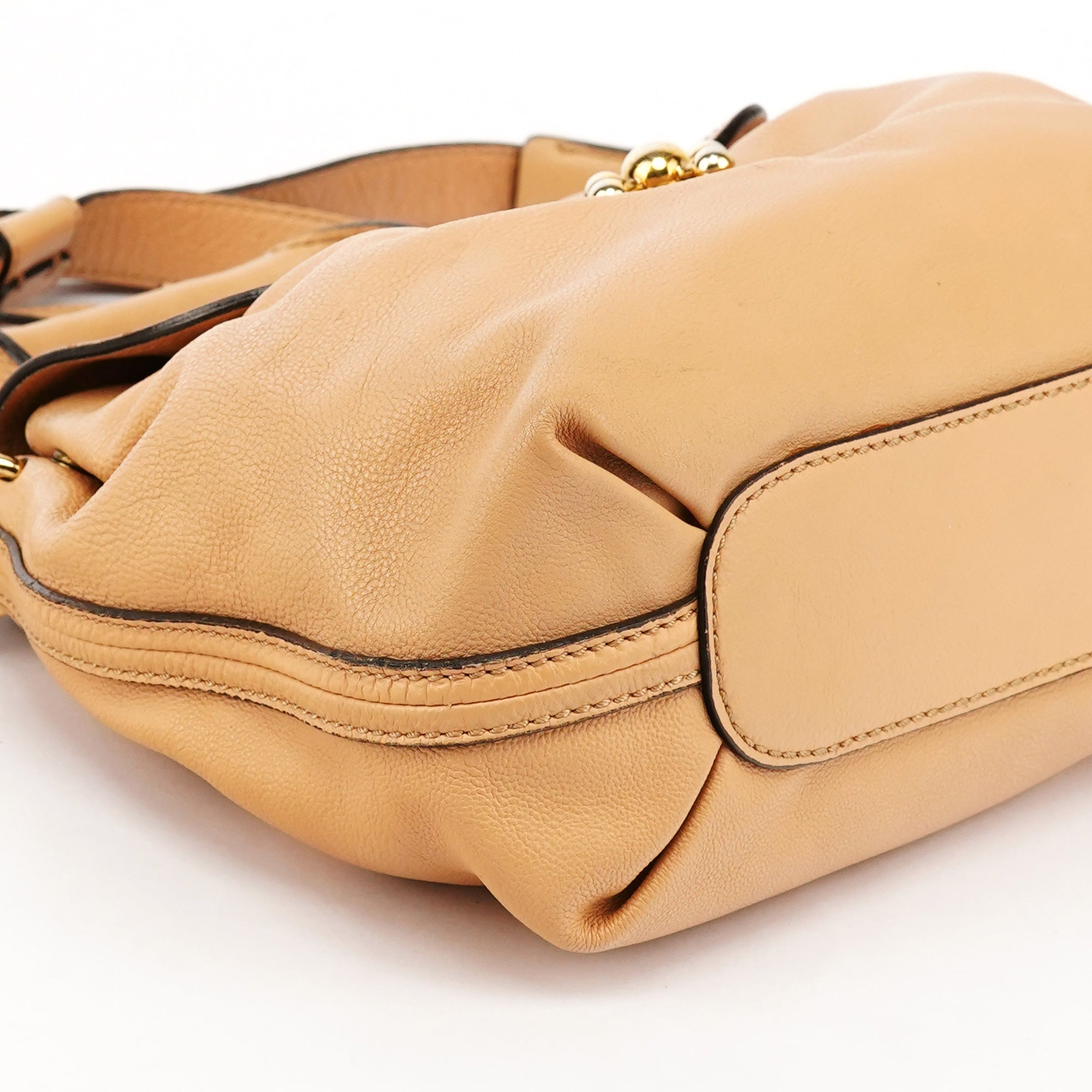 Beige Leather Elsie 2-Way Bag