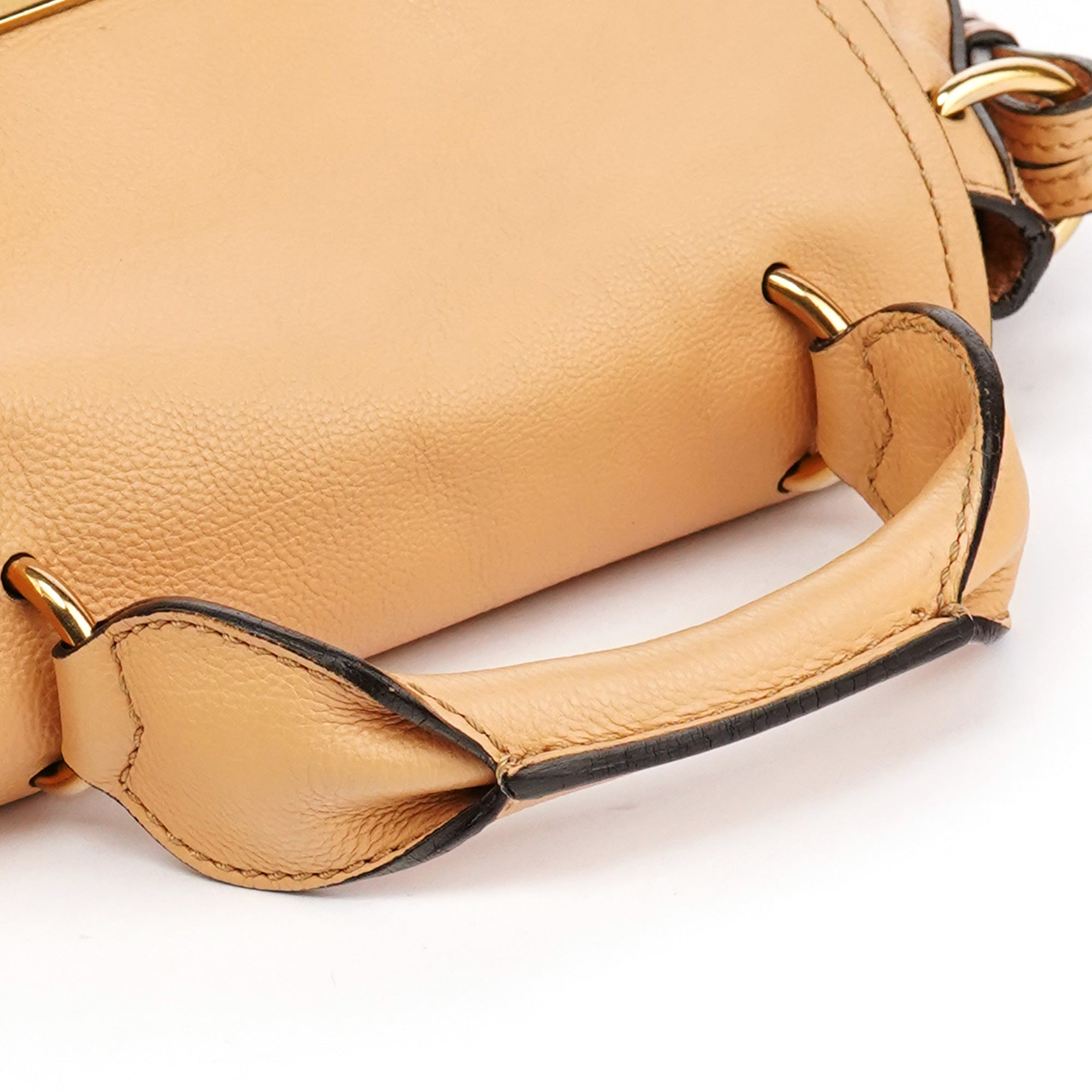 Beige Leather Elsie 2-Way Bag