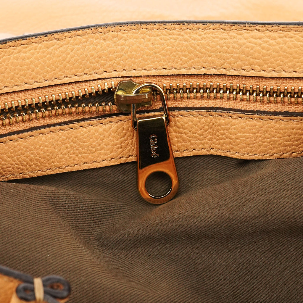 Beige Leather Elsie 2-Way Bag