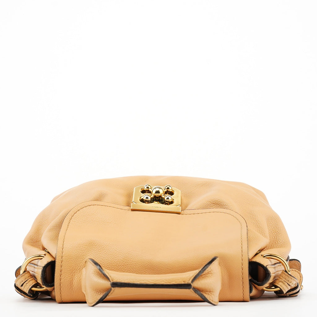 Beige Leather Elsie 2-Way Bag