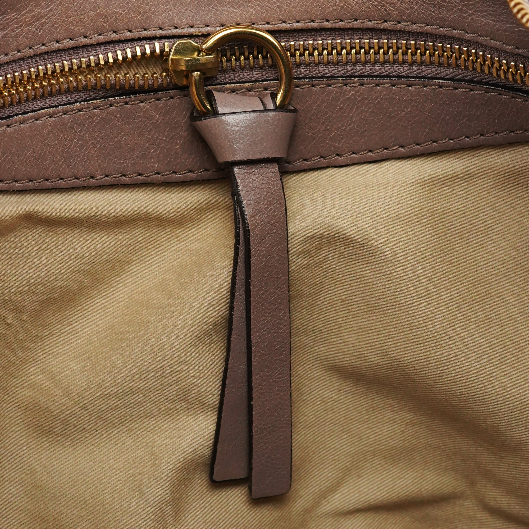 Beige Leather Heloise 2-Way Bag