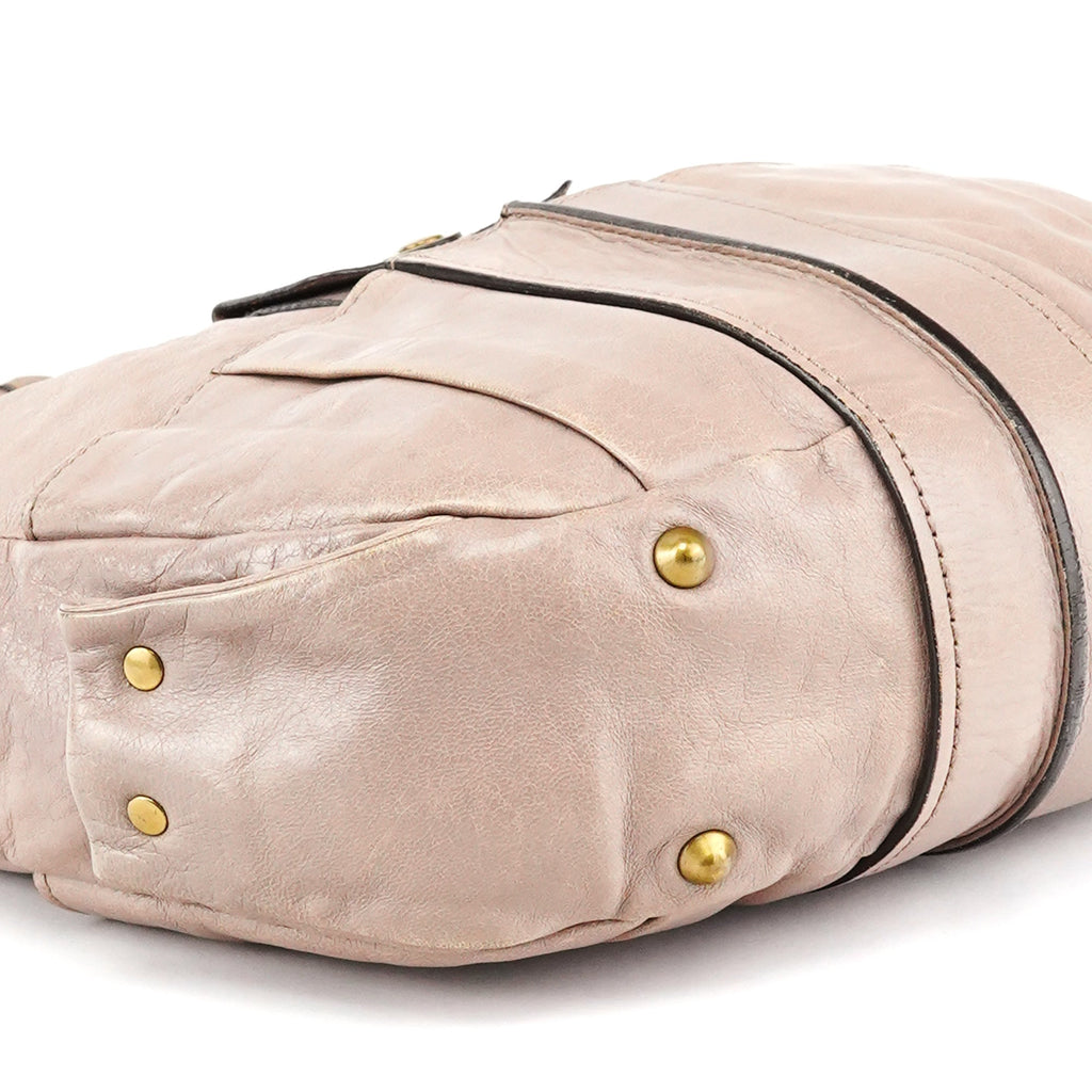 Beige Leather Heloise 2-Way Bag