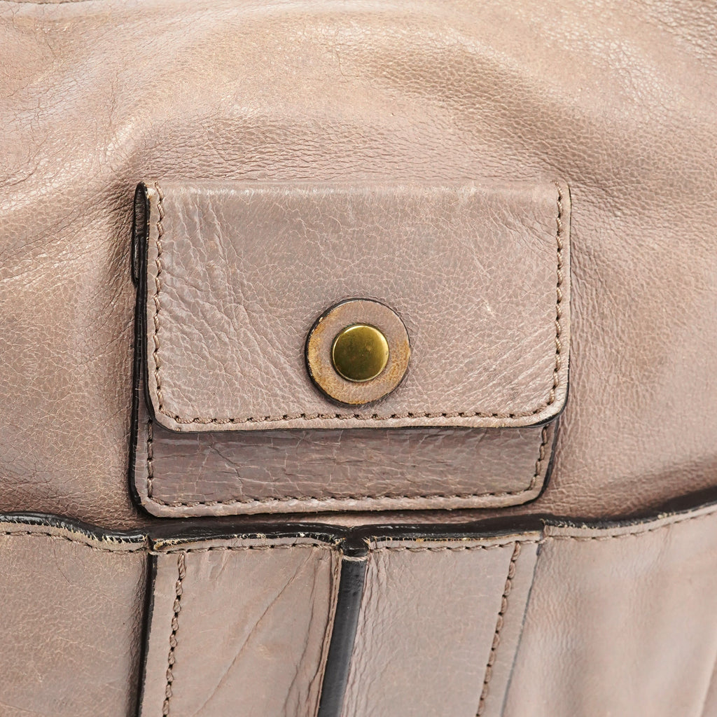 Beige Leather Heloise 2-Way Bag