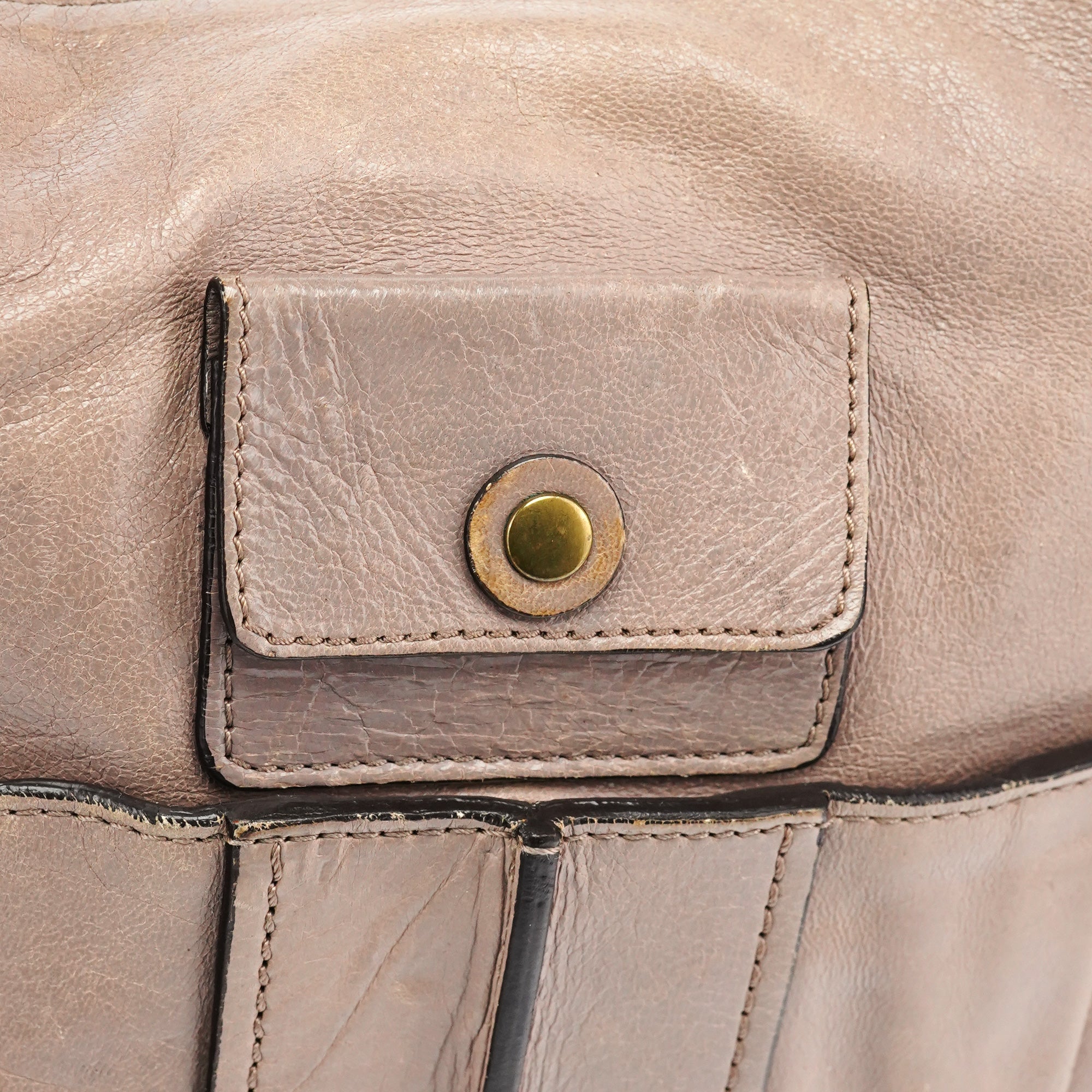 Beige Leather Heloise 2-Way Bag