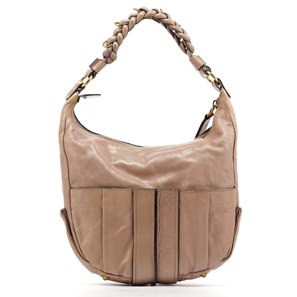 Beige Leather Heloise 2-Way Bag
