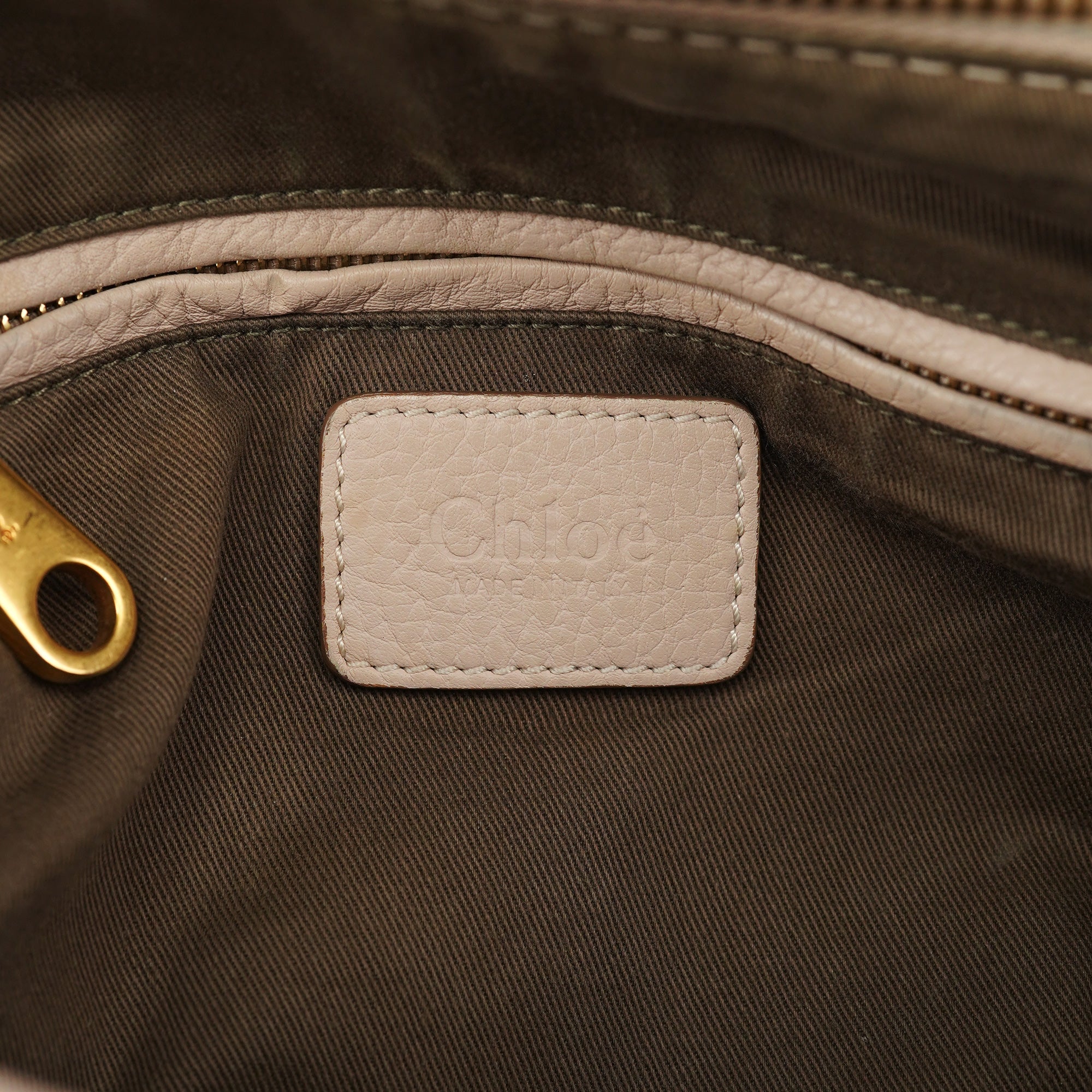 Beige Leather Marcie 2-Way Bag
