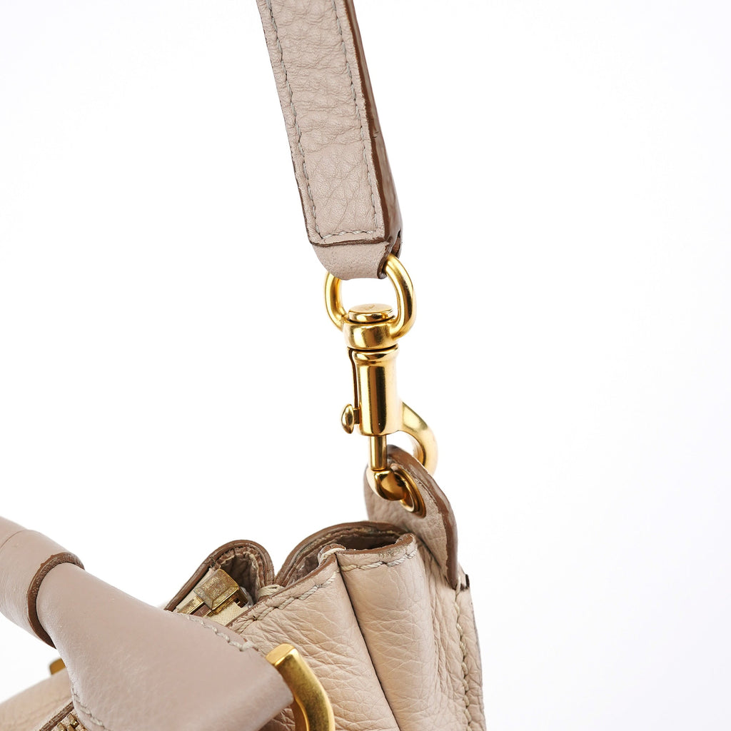 Beige Leather Marcie 2-Way Bag