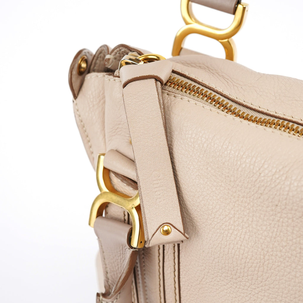 Beige Leather Marcie 2-Way Bag