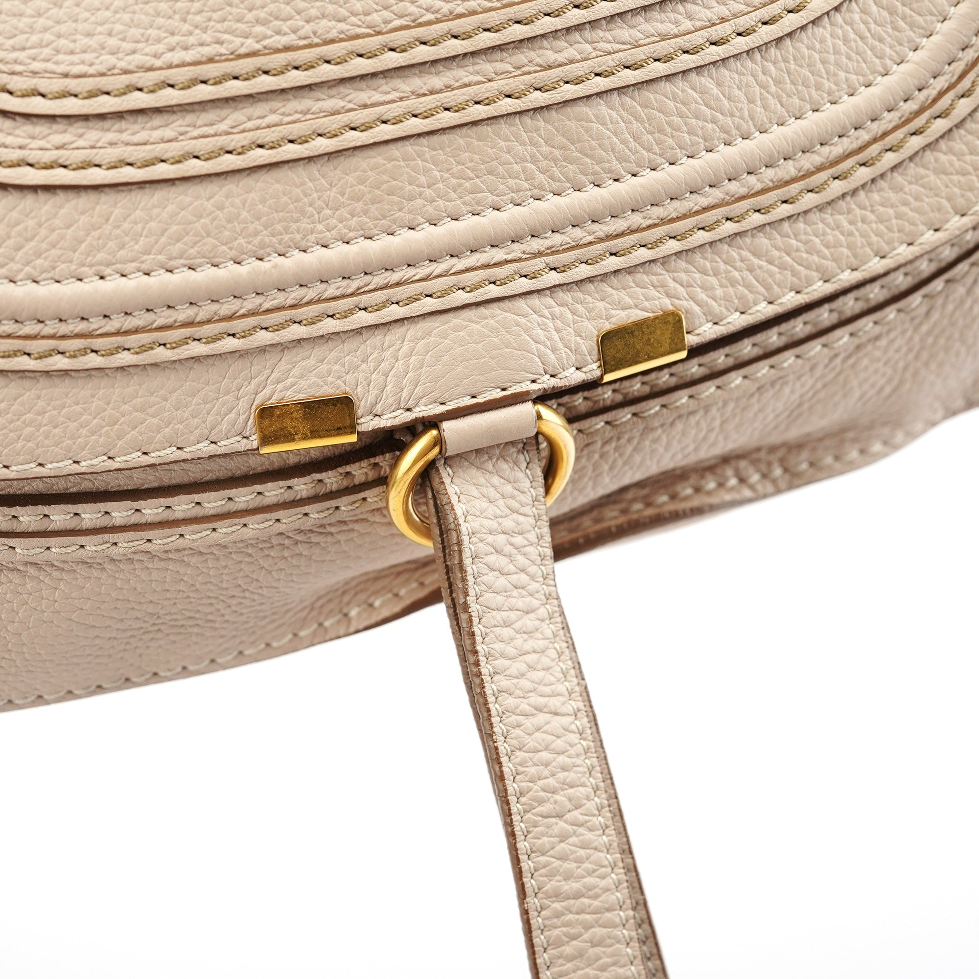 Beige Leather Marcie 2-Way Bag