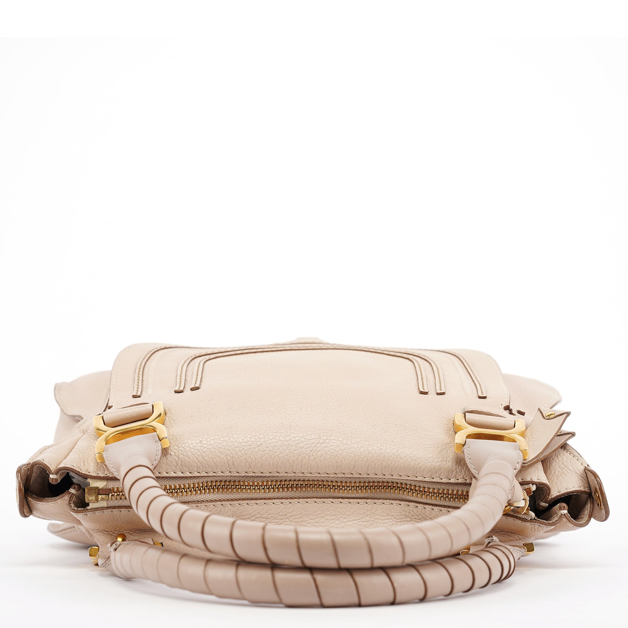 Beige Leather Marcie 2-Way Bag