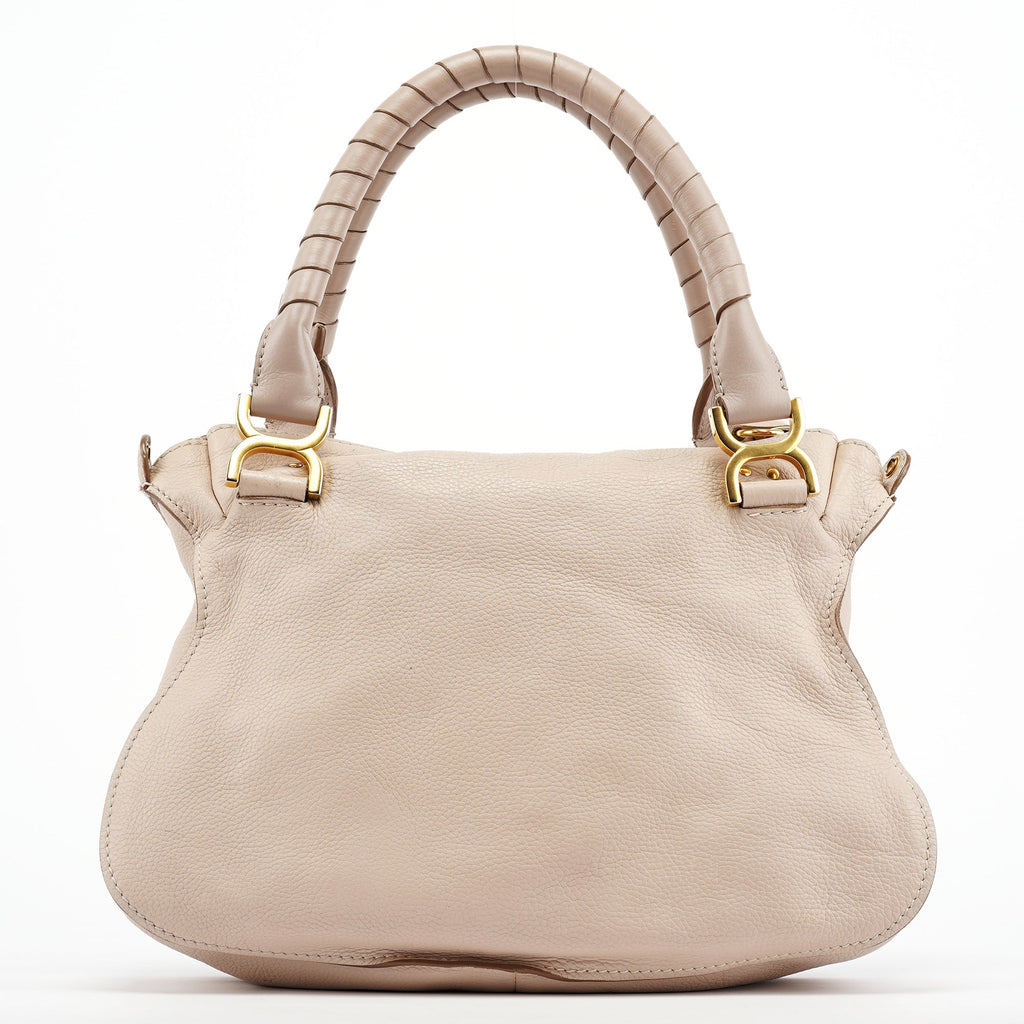 Beige Leather Marcie 2-Way Bag