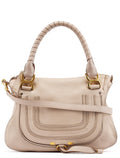 Beige Leather Marcie 2-Way Bag