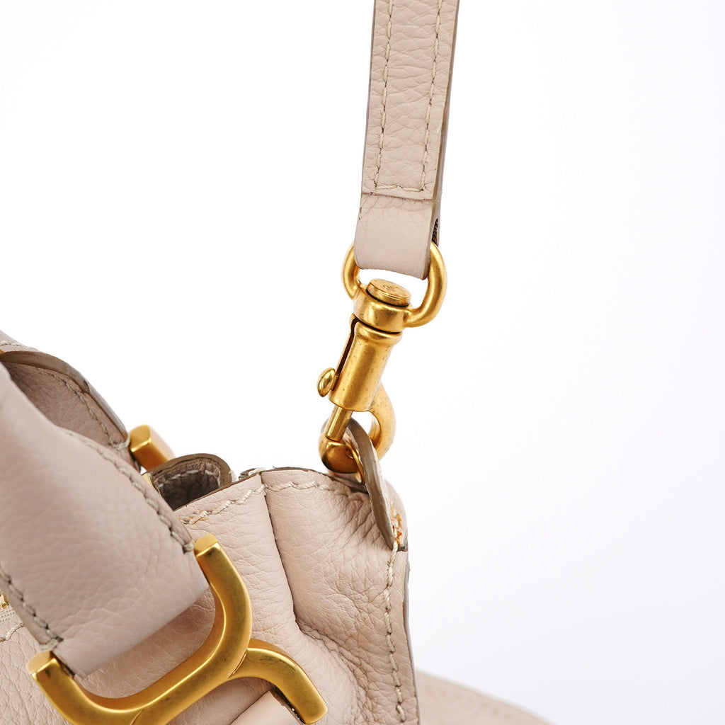 Beige Leather Marcie 2-Way Bag