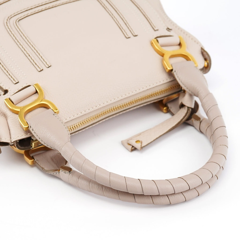 Beige Leather Marcie 2-Way Bag