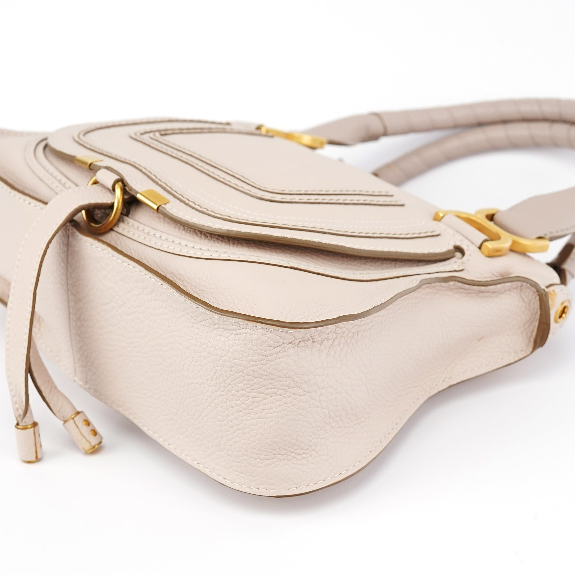 Beige Leather Marcie 2-Way Bag