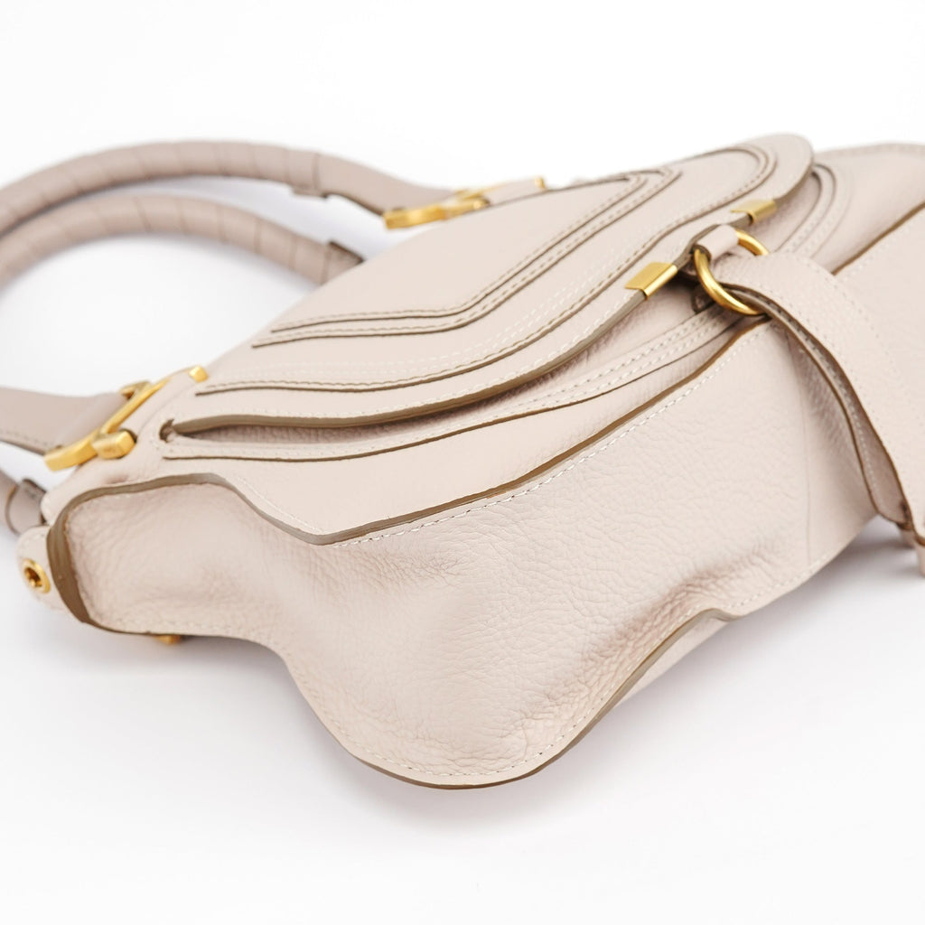 Beige Leather Marcie 2-Way Bag