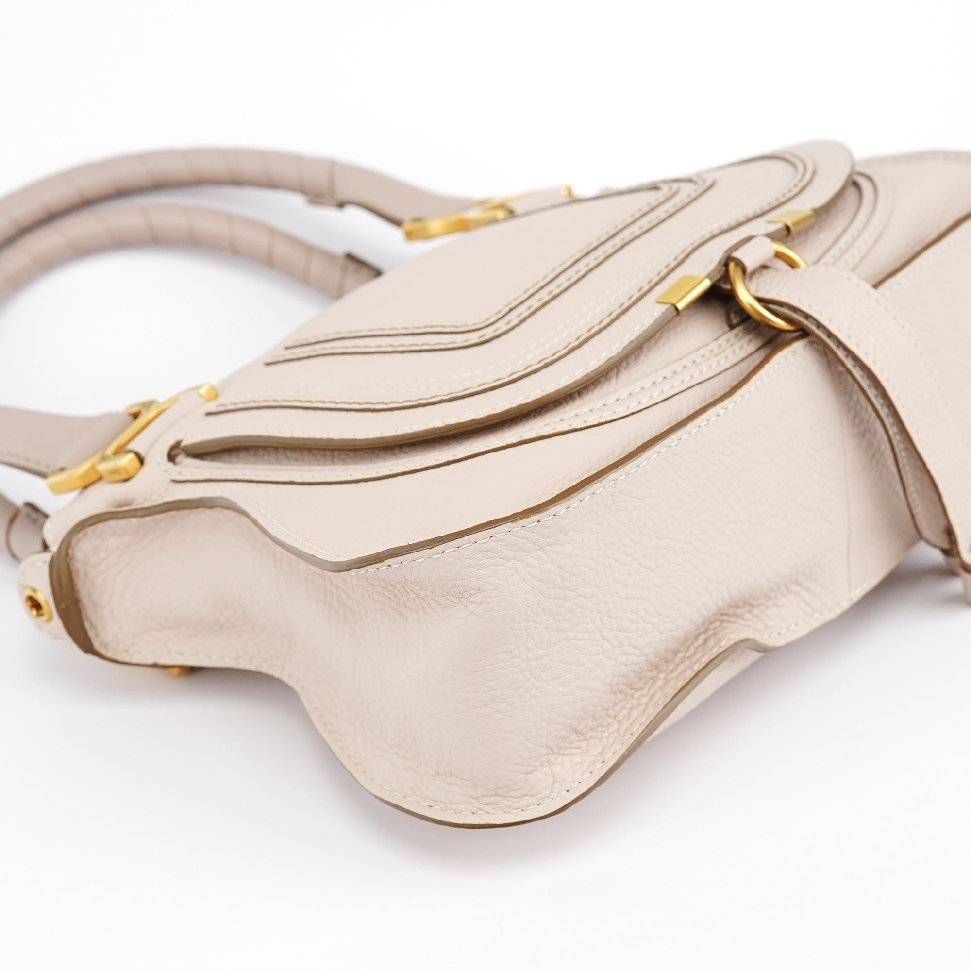 Beige Leather Marcie 2-Way Bag