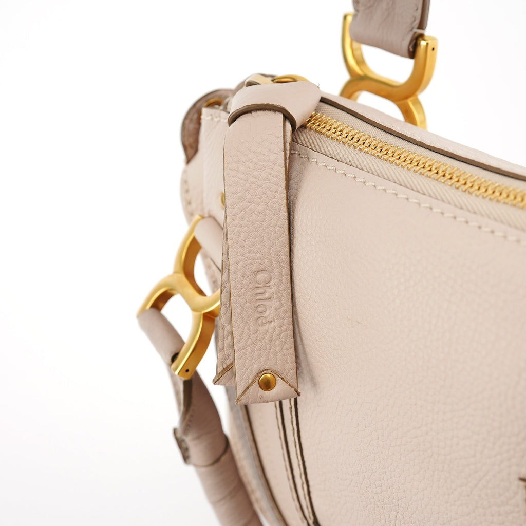Beige Leather Marcie 2-Way Bag