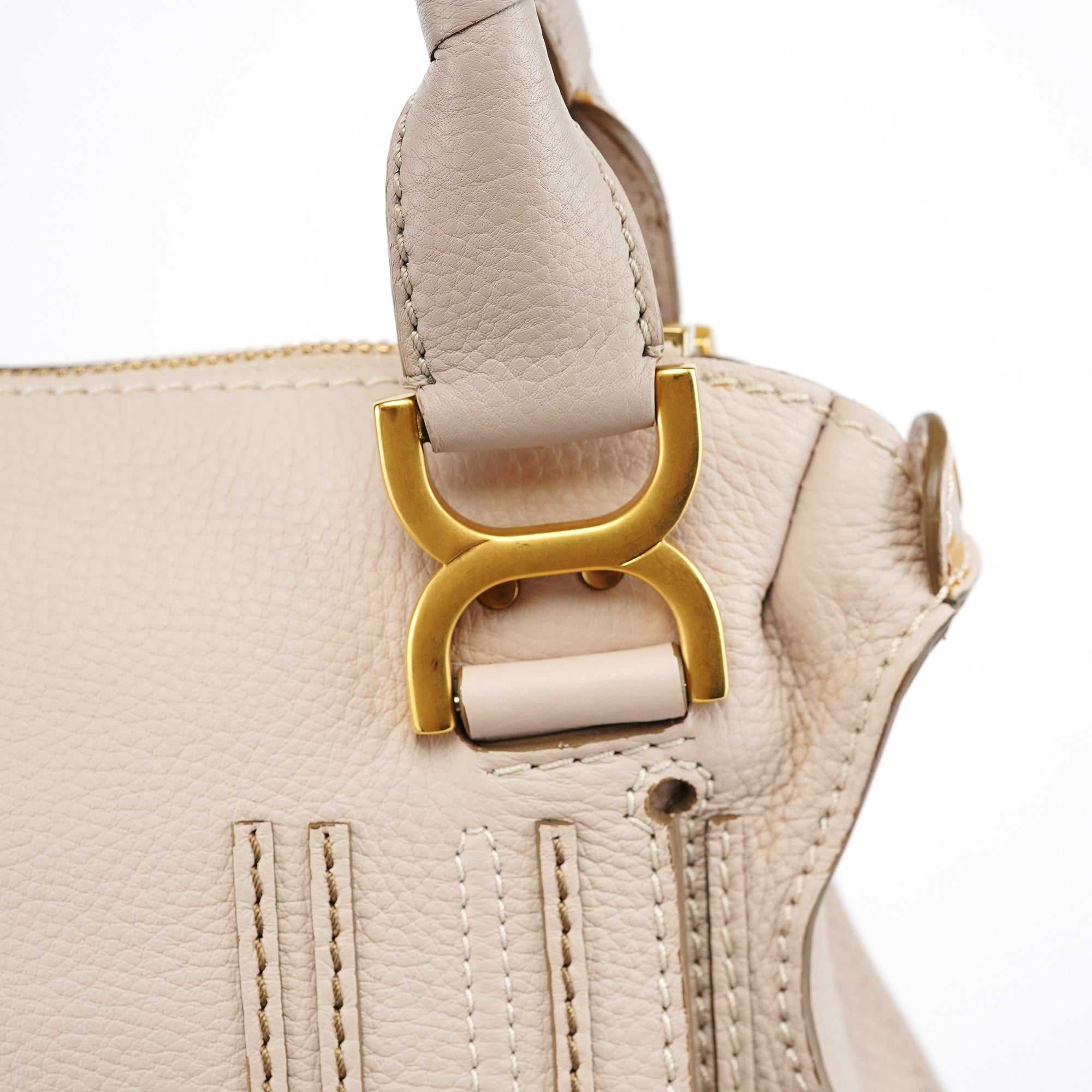 Beige Leather Marcie 2-Way Bag
