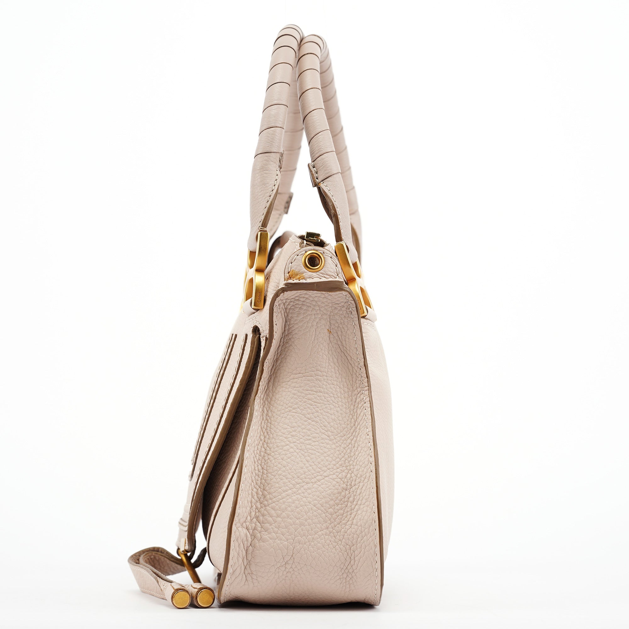 Beige Leather Marcie 2-Way Bag
