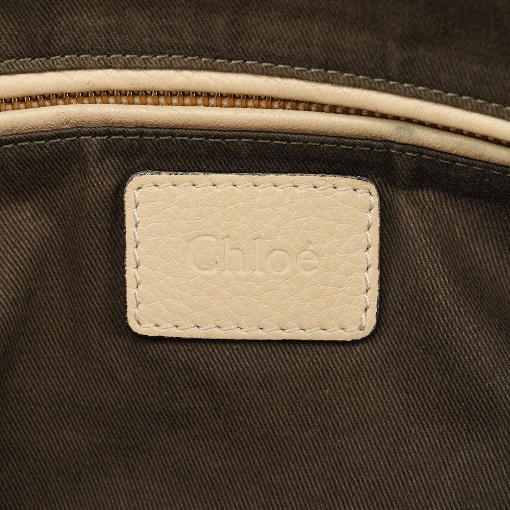Beige Leather Marcie 2-Way Bag