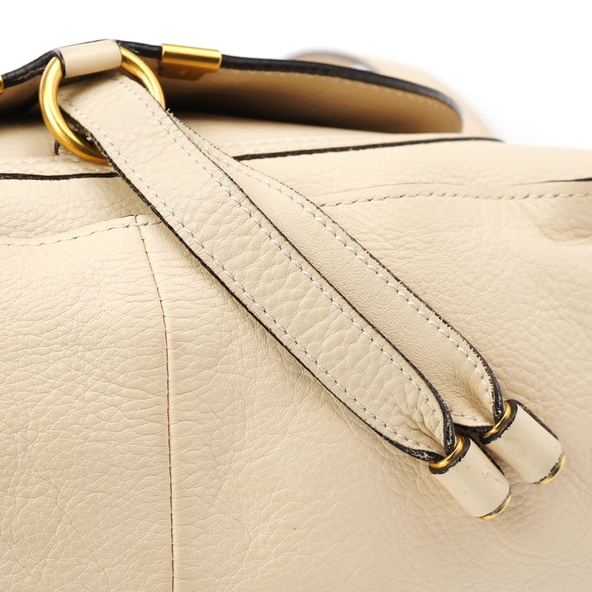 Beige Leather Marcie 2-Way Bag