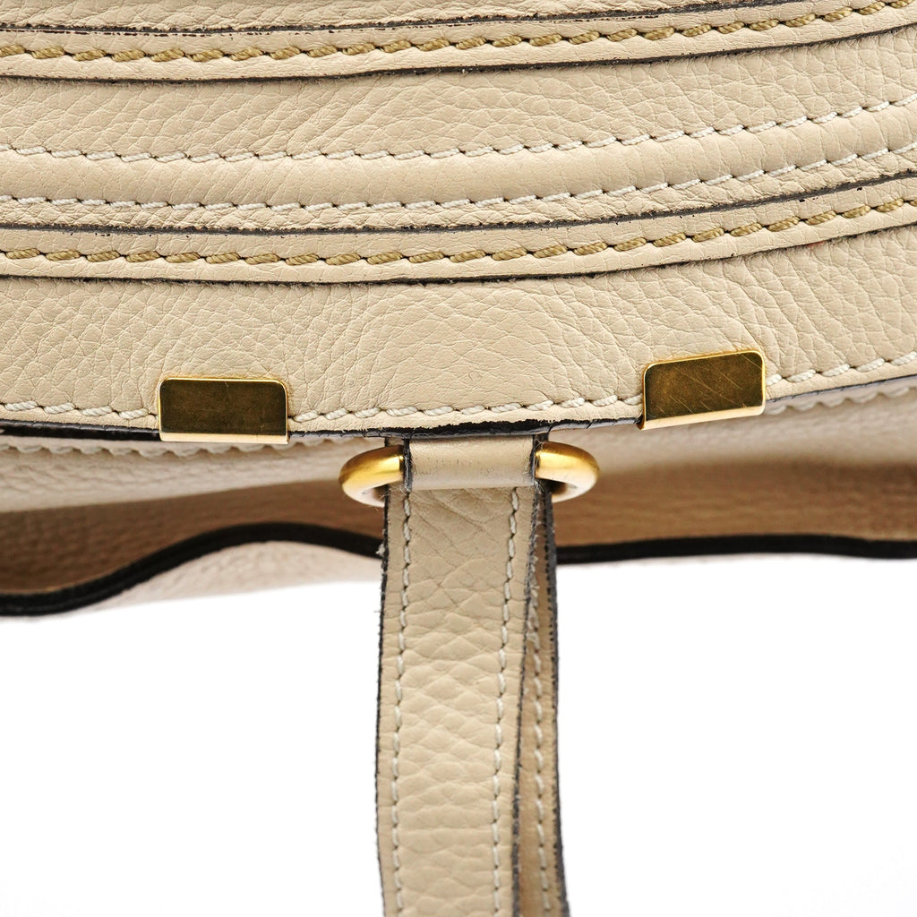 Beige Leather Marcie 2-Way Bag