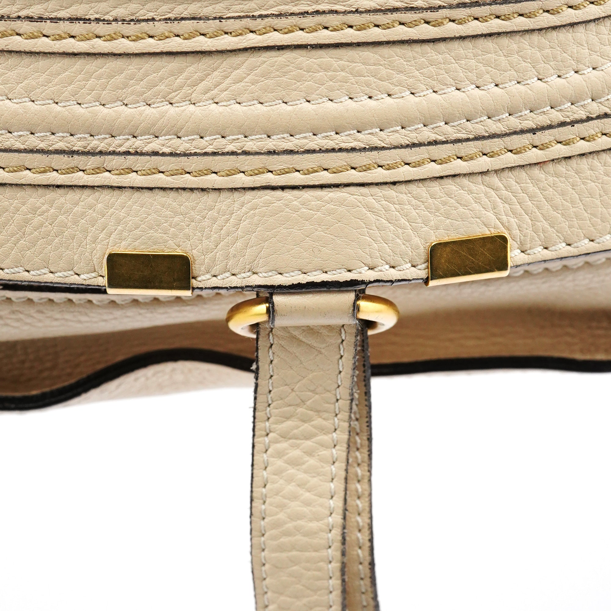 Beige Leather Marcie 2-Way Bag
