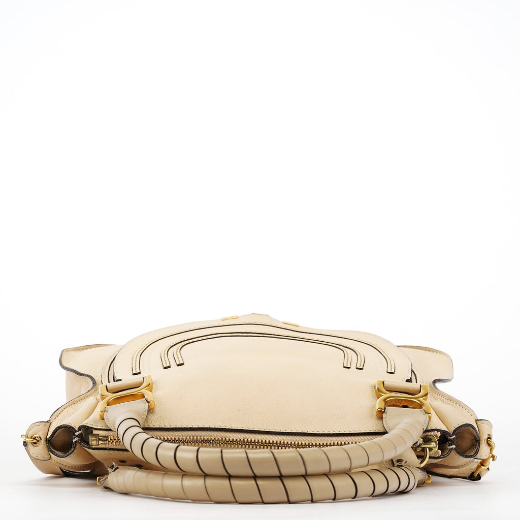 Beige Leather Marcie 2-Way Bag