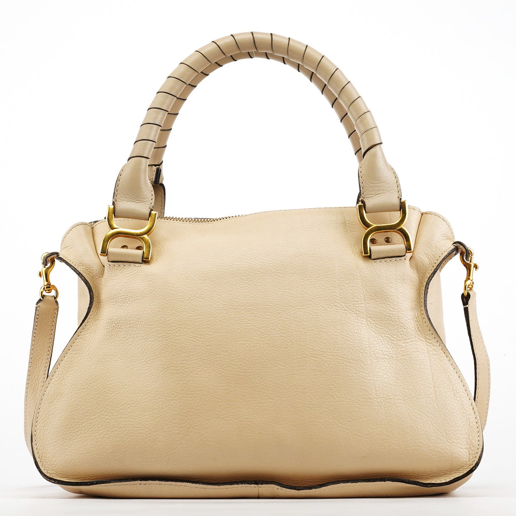 Beige Leather Marcie 2-Way Bag