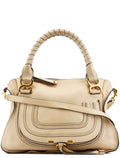 Beige Leather Marcie 2-Way Bag