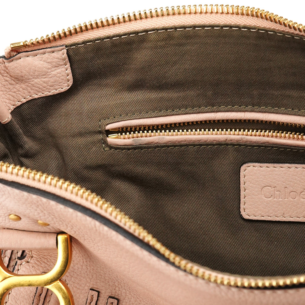 Beige Leather Marcie 2-Way Bag