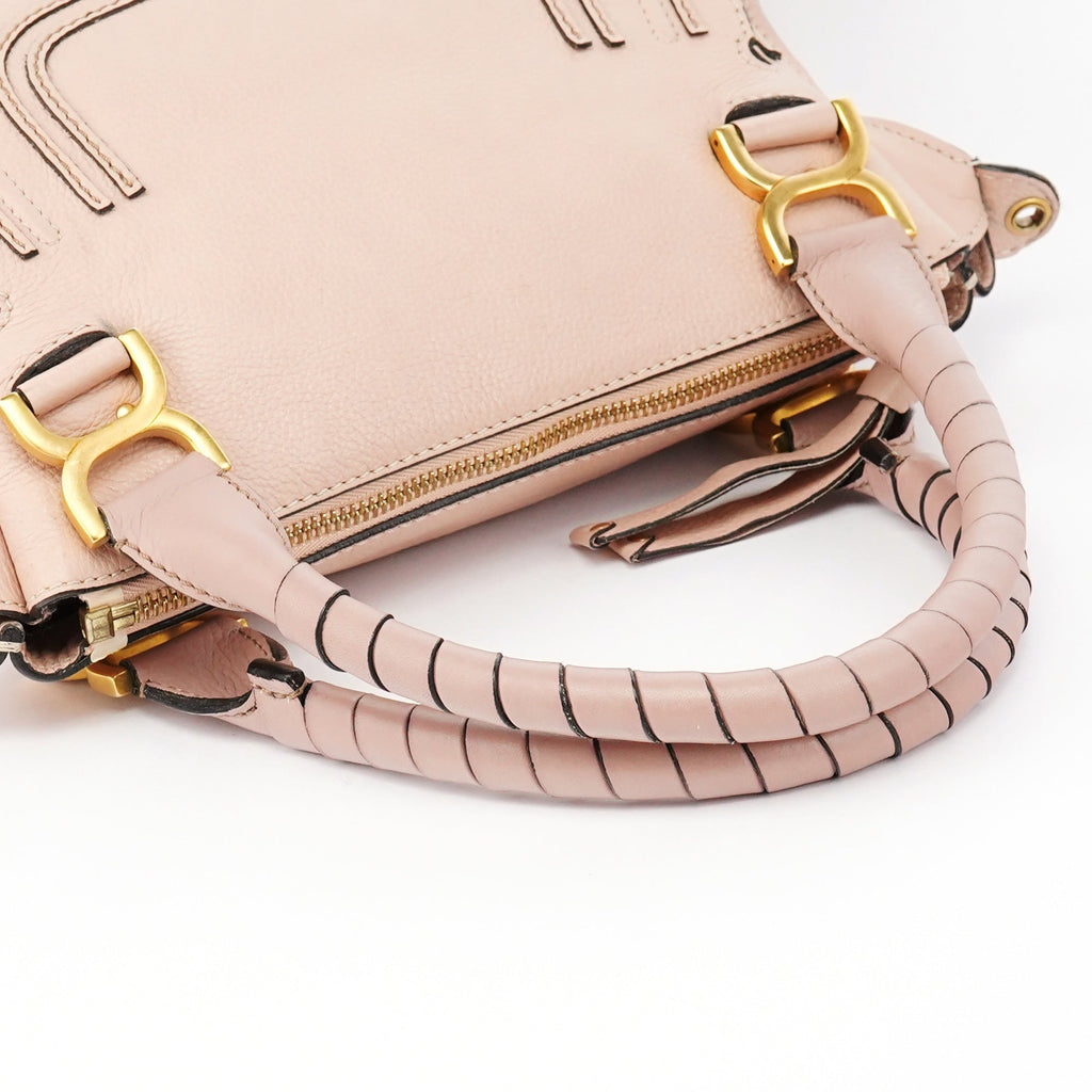 Beige Leather Marcie 2-Way Bag