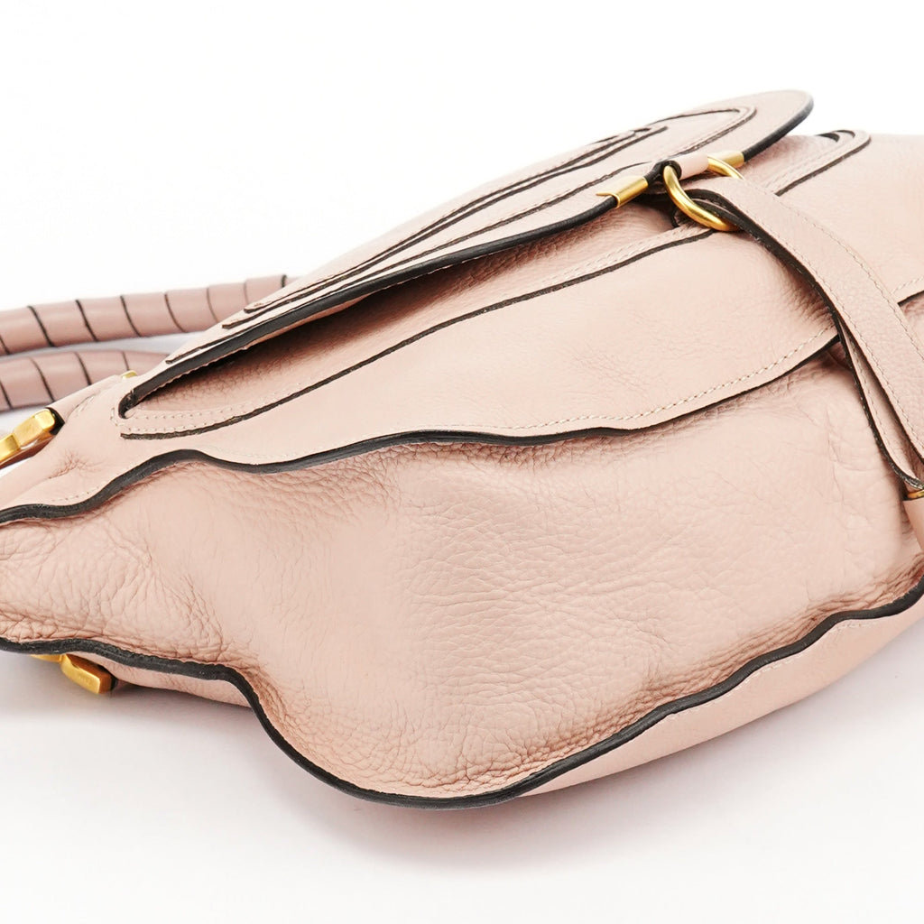 Beige Leather Marcie 2-Way Bag