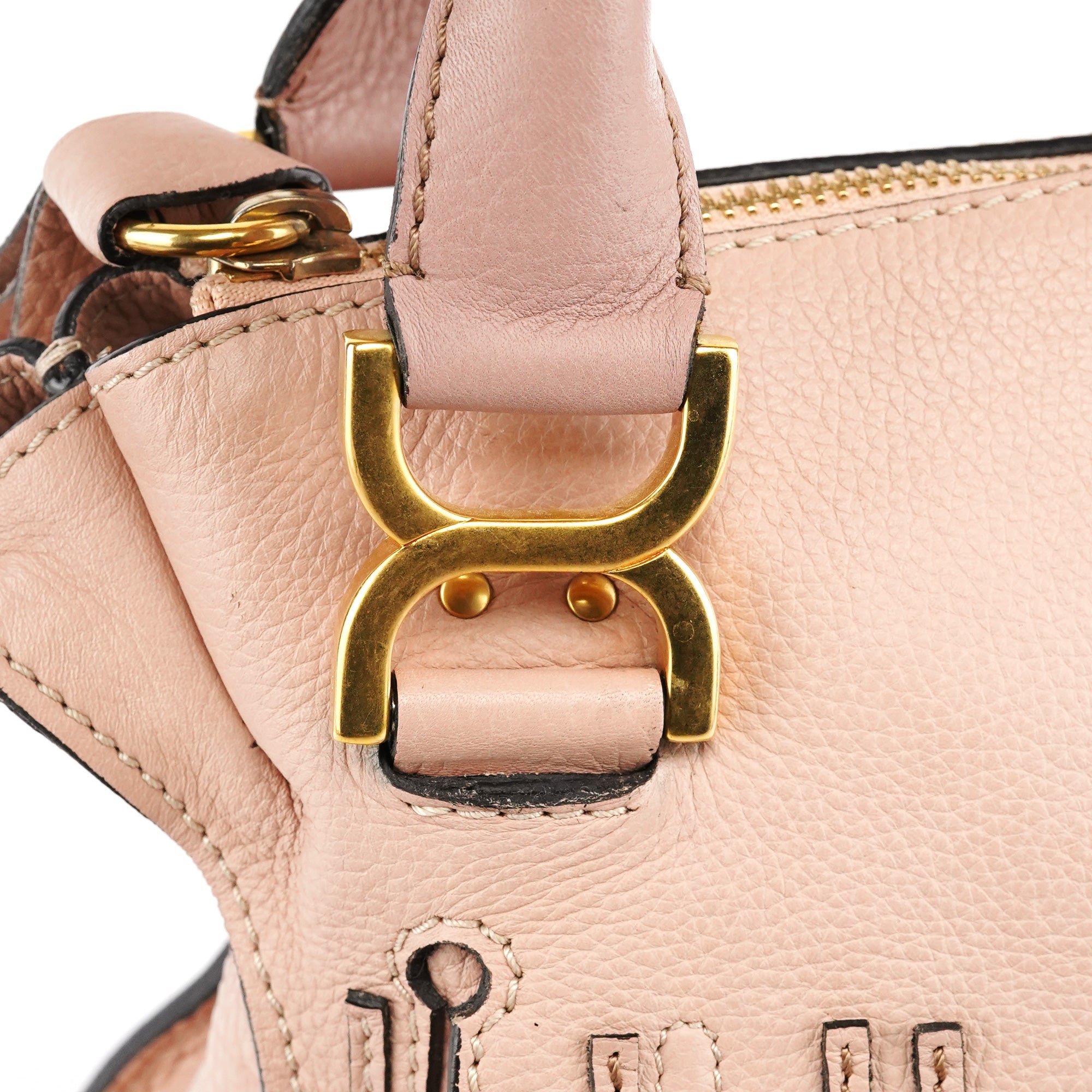 Beige Leather Marcie 2-Way Bag