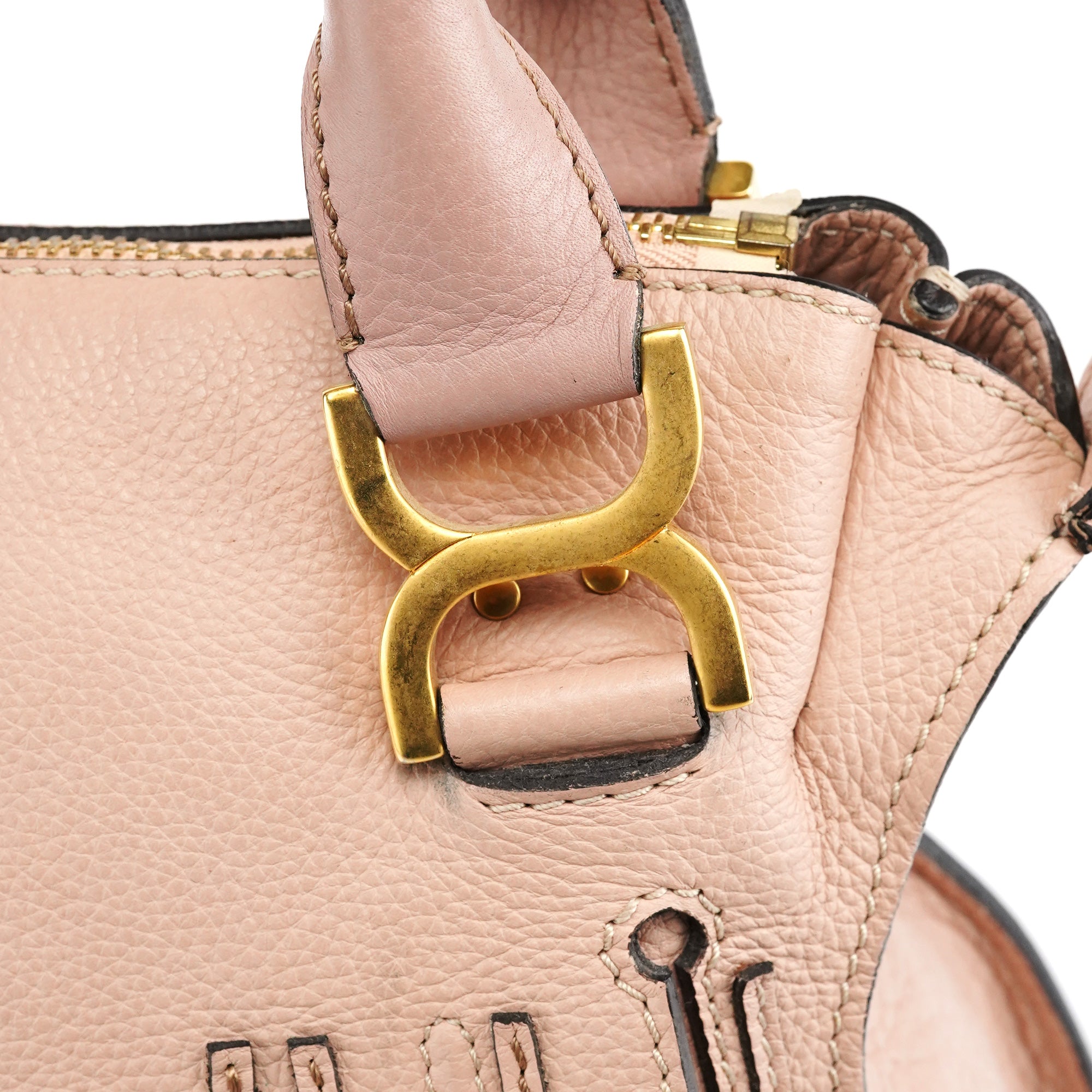 Beige Leather Marcie 2-Way Bag