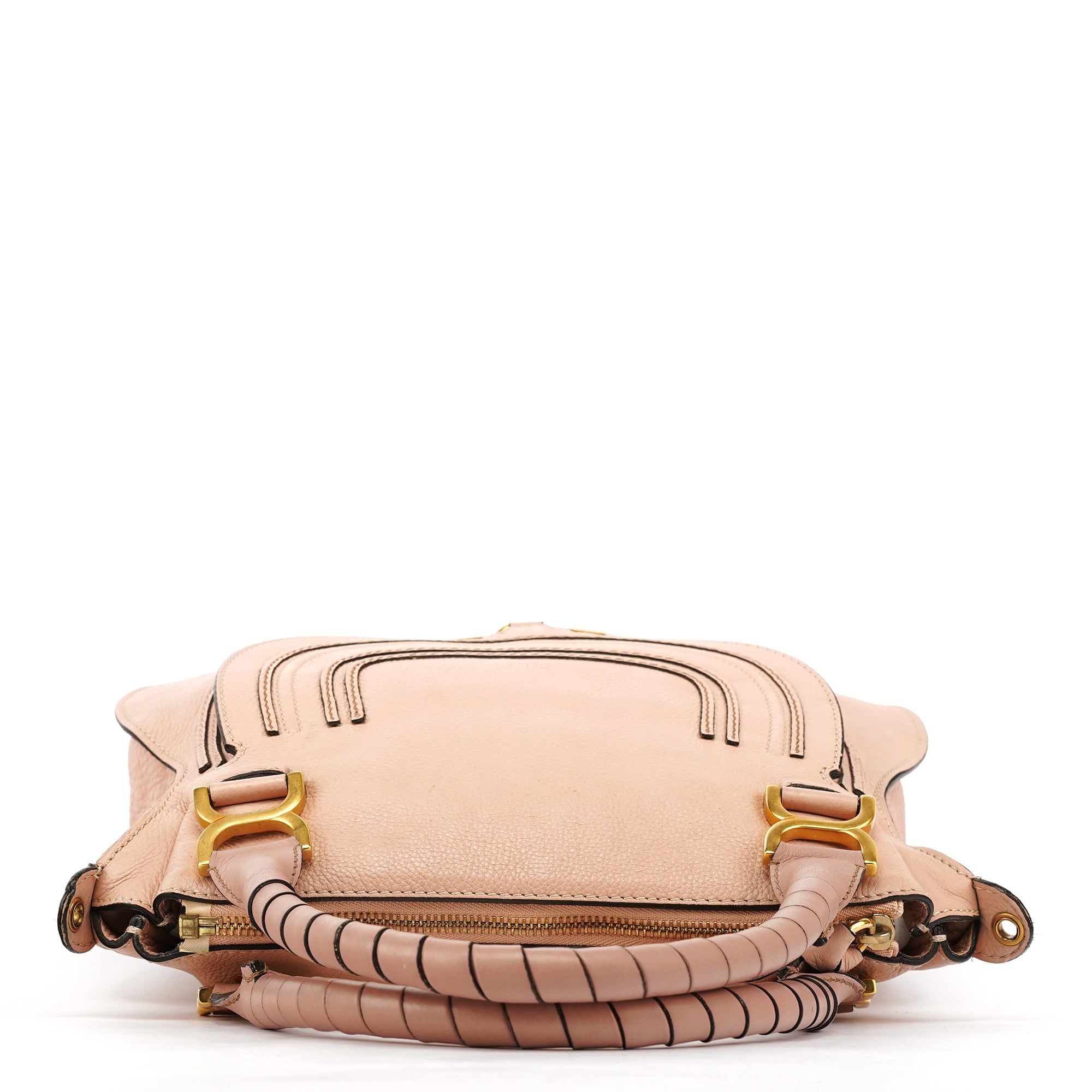 Beige Leather Marcie 2-Way Bag