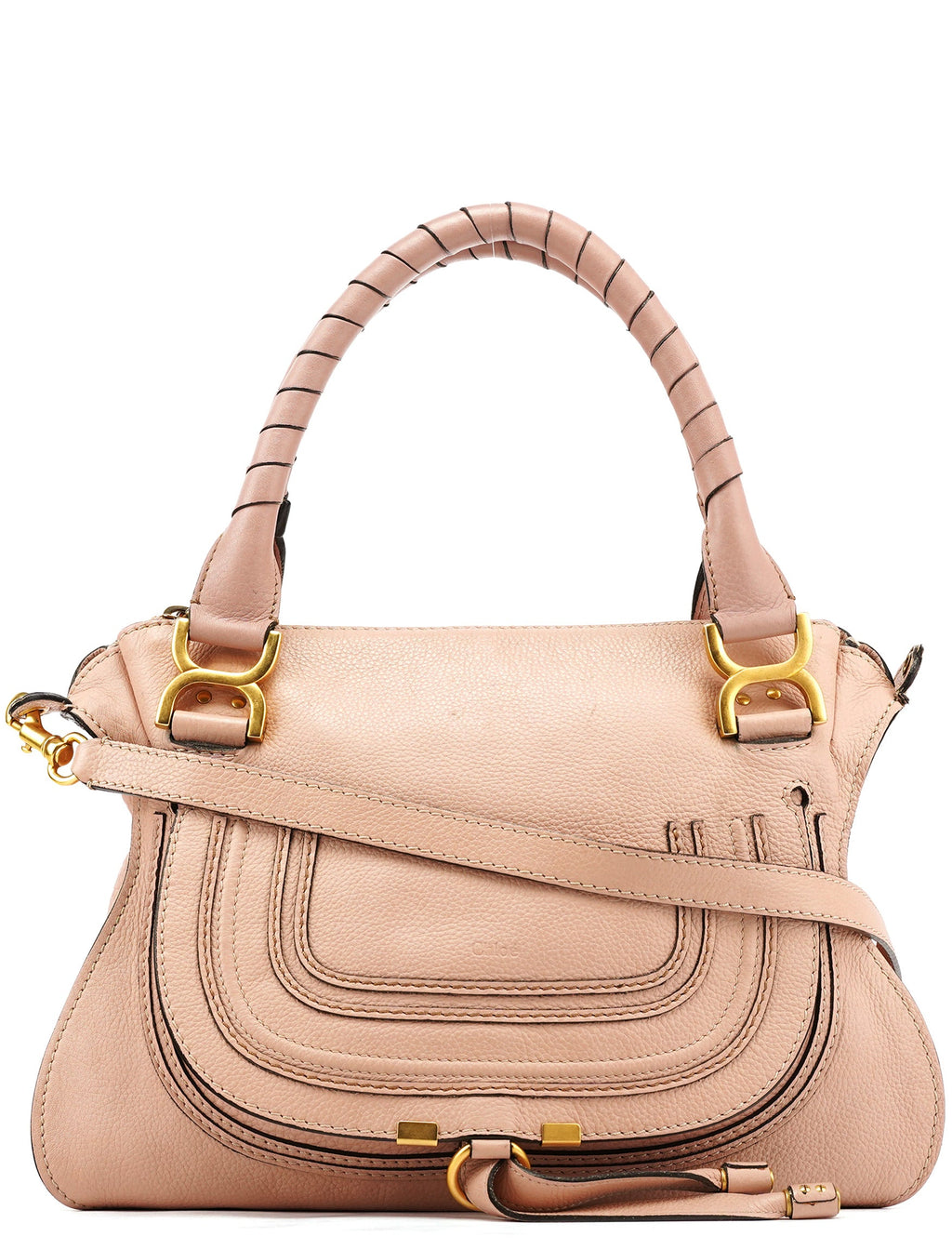 Beige Leather Marcie 2-Way Bag