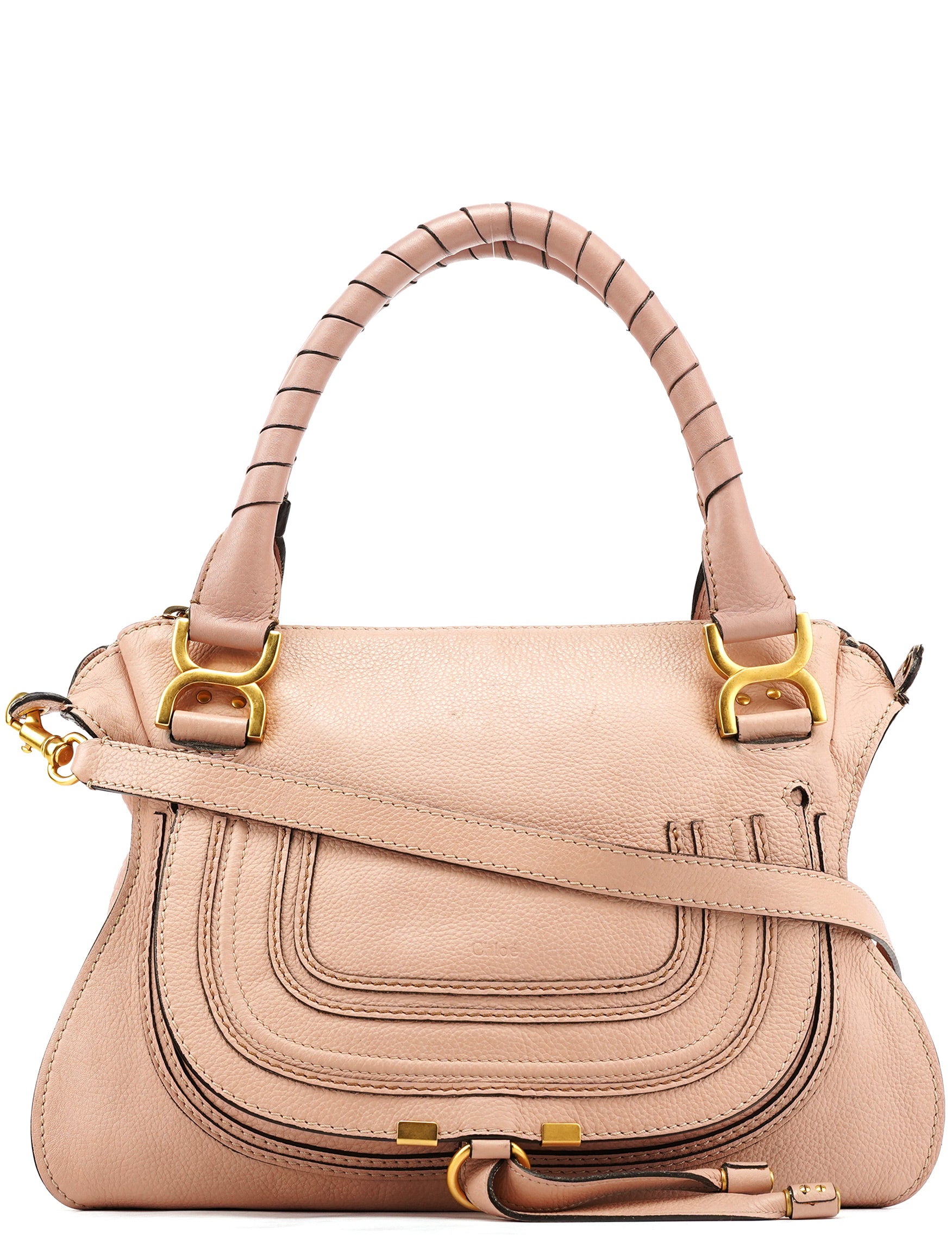 Beige Leather Marcie 2-Way Bag