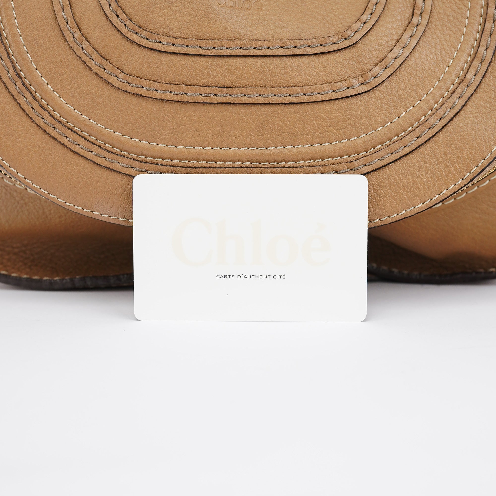 Beige Leather Marcie Crossbody Bag