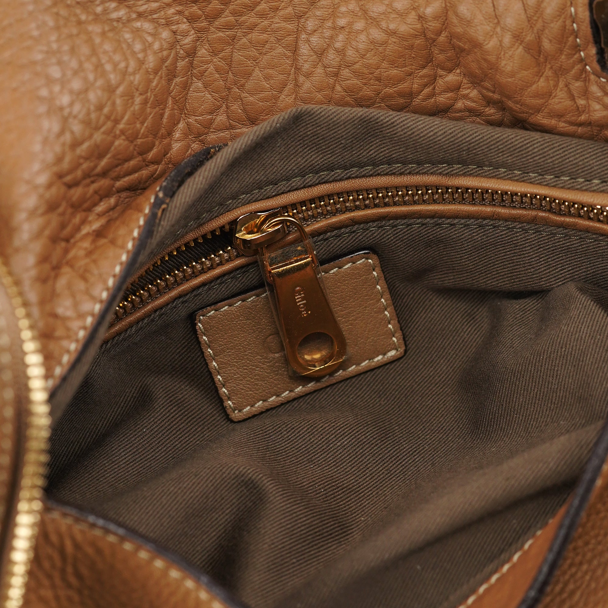 Beige Leather Marcie Crossbody Bag