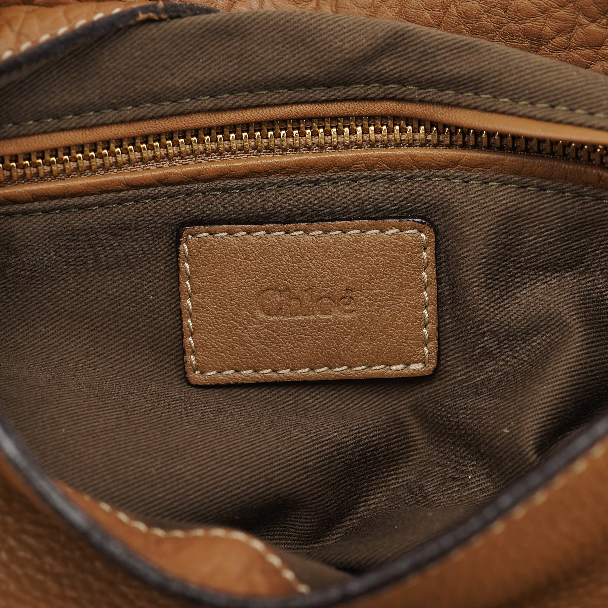 Beige Leather Marcie Crossbody Bag