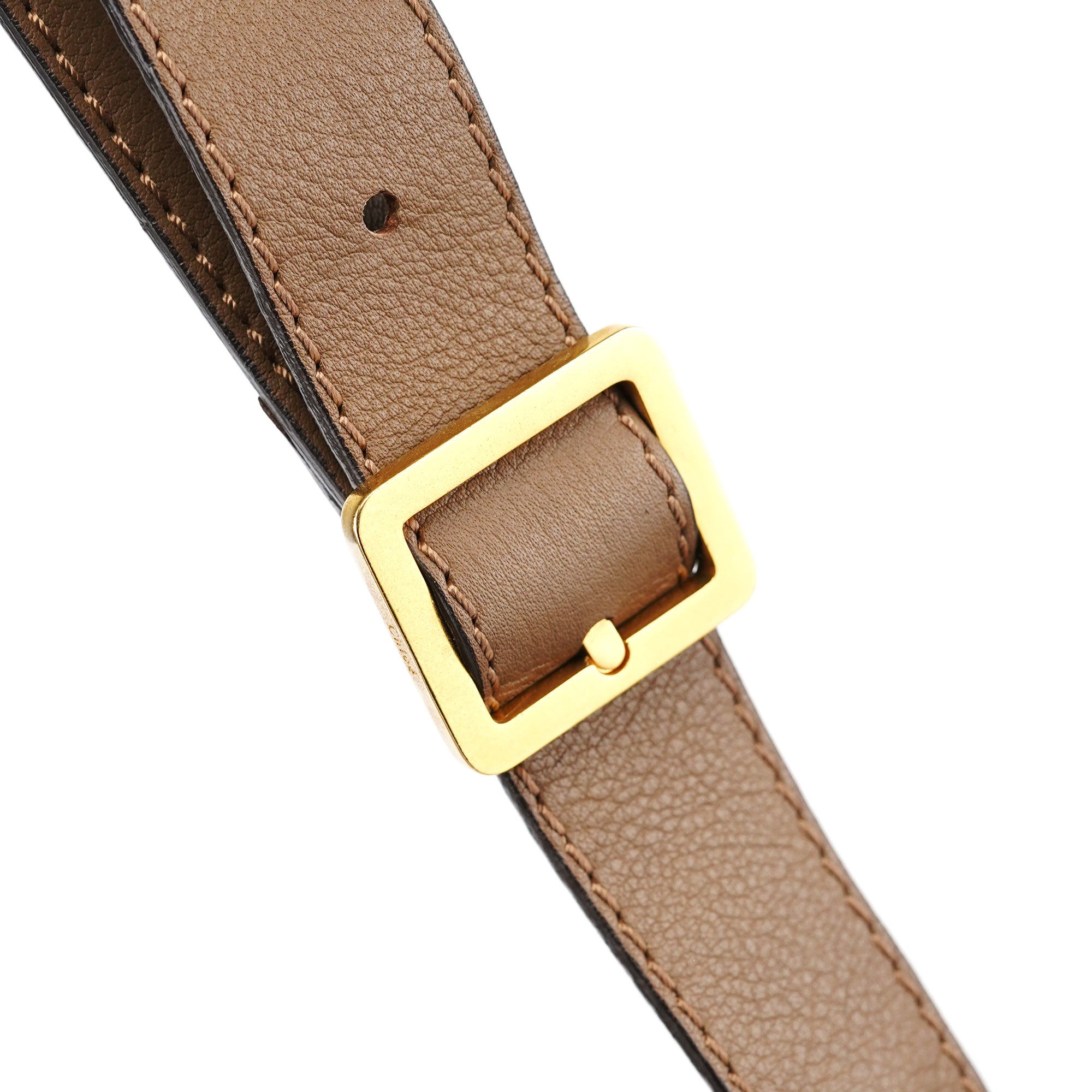 Beige Leather Marcie Crossbody Bag