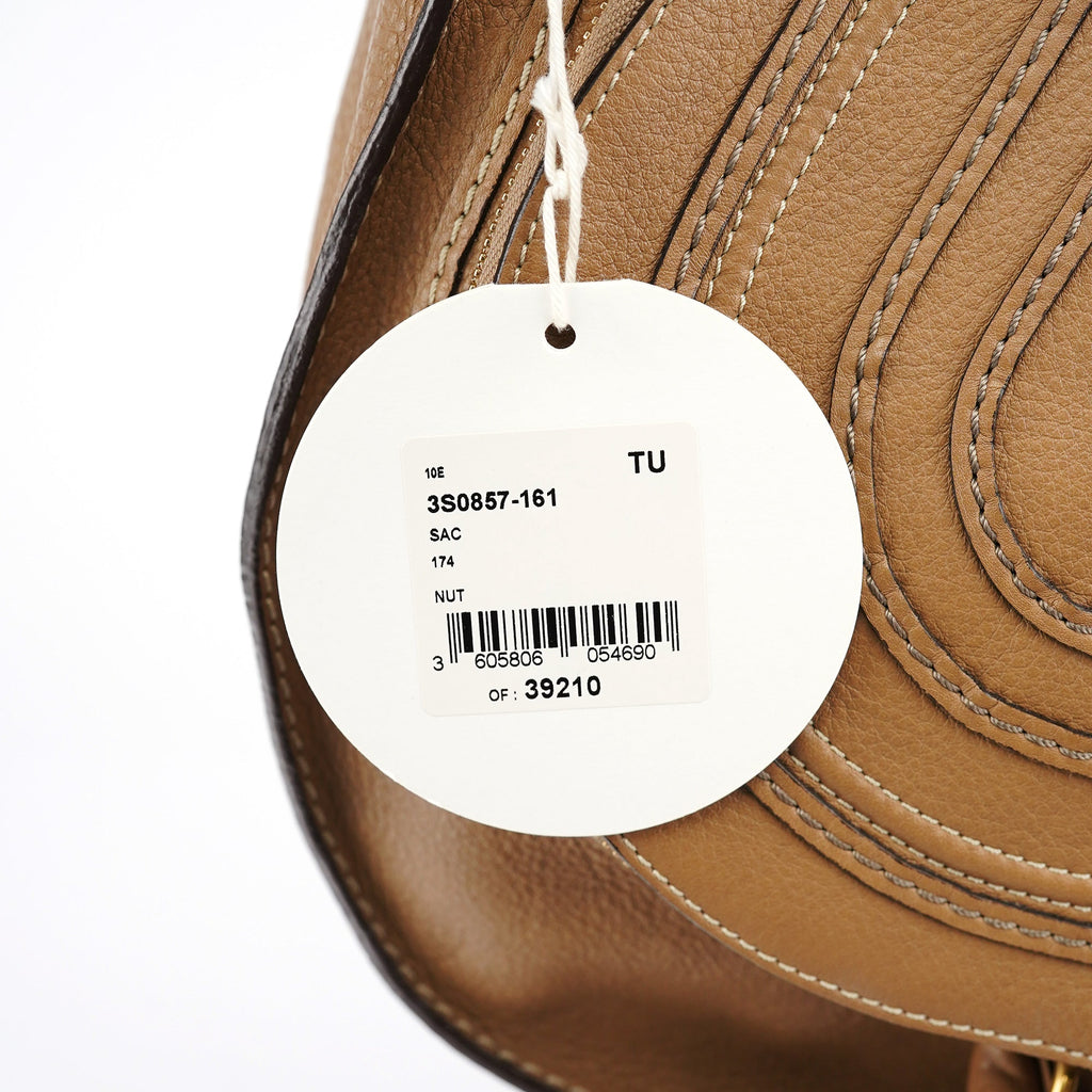 Beige Leather Marcie Crossbody Bag