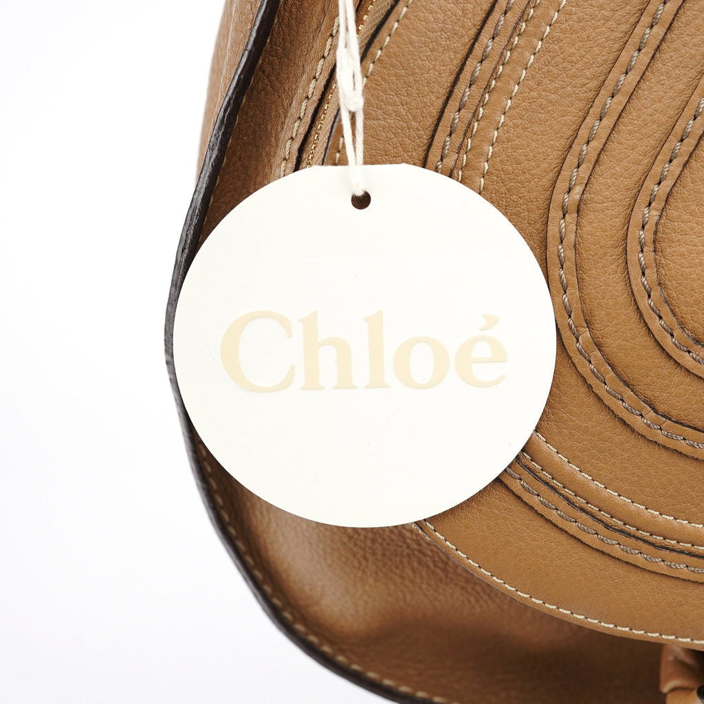 Beige Leather Marcie Crossbody Bag